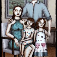 PORTRAIT DE FAMILLE, acryl/toile 65x92cm