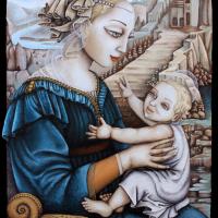 LA VIERGE A L'ENFANT-  Rf Filippo Lippi, acryl/toile 50x70cm