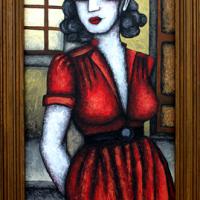 JANE, acryl/bois 29x63cm