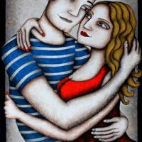 MELANIE et MATHIEU, acryl/toile 50x73cm