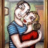 DES ZAMOUREUX, acryl/bois 29x35cm