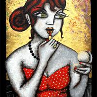 MAQUILLAGE, acryl/toile 27x35cm