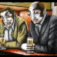 C'EST MA TOURNEE, acryl/toile 65x54cm