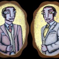 COUPLE, 2 acryl/carton 40x55cm