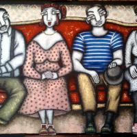 LES CHARENTAISES, acryl/toile 146x89cm