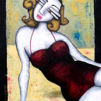 SCARLETT, acryl/toile 27x35cm