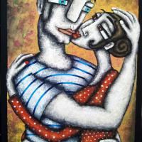 DES ZAMOUREUX 4, acryl/toile 50x70cm