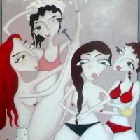 LE HAMMAM, acryl/toile 70x90cm