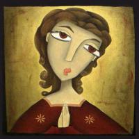 LA PRIERE v2, acryl/toile 30x30cm