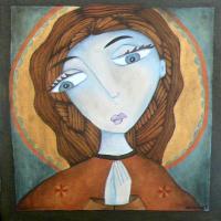 LA PRIERE, acryl/toile 30x30cm