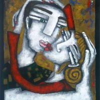 DES ZAMOUREUX v2, acryl/toile 50x60cm