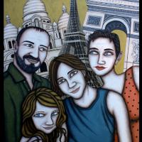PORTRAIT DE FAMILLE, acryl/toile 82x116cm