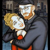 MARION et STEVE,acryl/toile 33x41cm