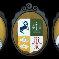 LES COLLÈGUES, 5 acryl/médium 17x24cm