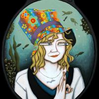 VERONIQUE, acryl/médium 23x32cm