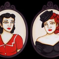 Sans titres, acryl/médium 23x32cm