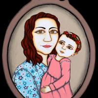 MERE er ENFANT, acryl/médium 23x32cm